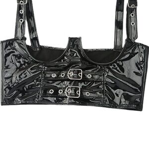 Black Patent Leather Women's Bag